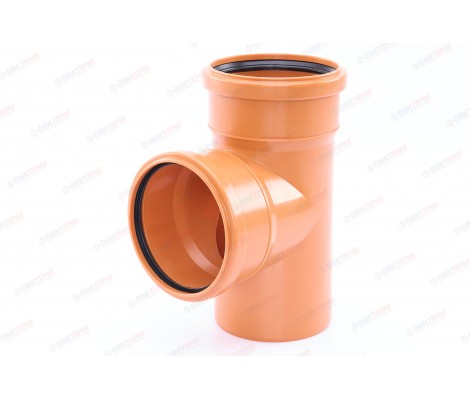 Тройник канализационный 110/110/90° рыжий Sinikon