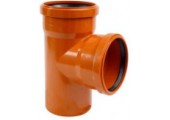 Тройник канализационный 110/110/90° рыжий Sinikon