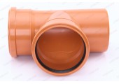 Тройник канализационный 110/110/90° рыжий Sinikon