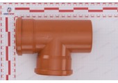 Тройник канализационный 110/110/90° рыжий Sinikon
