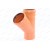 Тройник канализационный 110/110/45° рыжий Sinikon