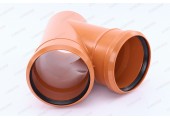 Тройник канализационный 110/110/45° рыжий Sinikon