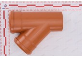 Тройник канализационный 110/110/45° рыжий Sinikon