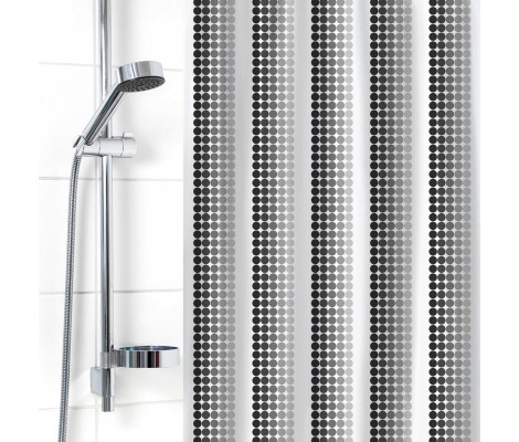 Штора для ванной из полиэтилена Ритм чёрный 180x180 Vilina