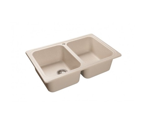 Мойка керамогранитная Hiekka Beige 45 прямоугольная, двойная, бежевая Granmill Мойка керамогранитная Hiekka Beige 45 прямоугольная, двойная, бежевая Granmill