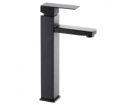 Смеситель для умывальника KUB-001 High из нержавеющей стали SUS304 черный Mixxus