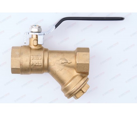 Кран шаровой с фильтром 3/4