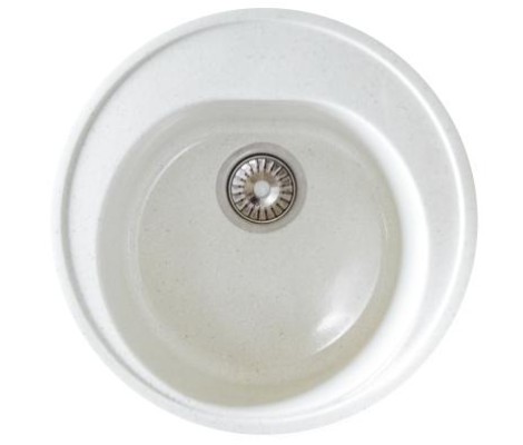 Мойка керамогранитная S-3 круглая белая крап глянец Simgran Мойка керамогранитная S-3 круглая белая крап глянец Simgran