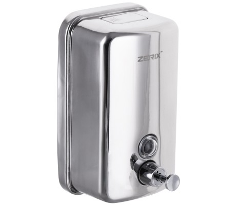 Дозатор для жидкого мыла D-500-SUS настенный из нержавеющей cтали ZERIX