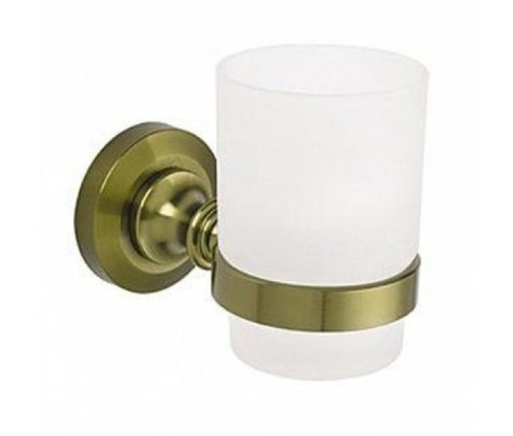 Держатель со стаканом LR1306С настенный стекло/бронза Zerix