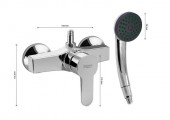 Смеситель для душа, из АБС пластика хром Brimix