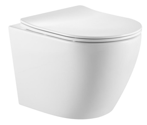 Унитаз подвесной Romance, безободковый, SC, ультратонкое, дюропласт 360х520х320 мм Redo