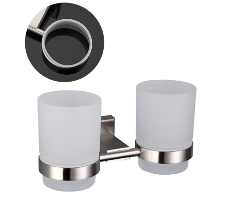 Держатель с двумя стаканами G1708 стекло Gappo