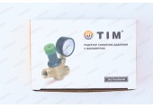 Редуктор давления с манометром max-16 bar, диапазон 1,5-6 bar 1/2F* 3/4M BL-6823 A TIM