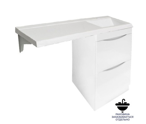 Тумба напольная 120 Фламенко Paola белая под умывальник Paola 1200 Flamenco