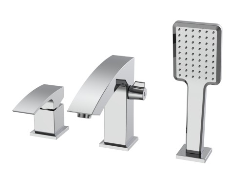 Смеситель на борт ванны KB-43007-01 3 отверстия, хром Koer