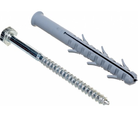 Дюбель распорный с шурупом для дерева с шестигранной головой, 10х120 (уп. 5 шт) Металвис Дюбель распорный с шурупом для дерева с шестигранной головой, 10х120 (уп. 5 шт) Металвис