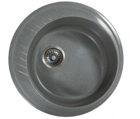 Мойка круглая 505*190мм SIMGRAN S-5 ТЕМНО СЕРЫЙ  ГЛЯНЕЦ