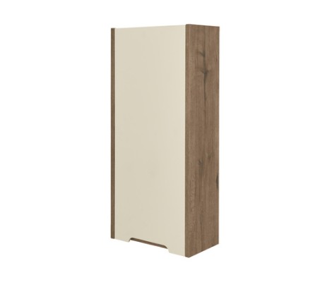 Шкаф навесной Оливия Бежевый/Дуб веллингтон левый Aquaton