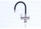 Смеситель для кухни G4398-39 с фильтром, оружейная сталь Gappo