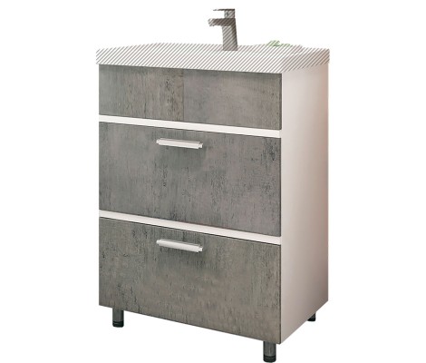 Тумба Oliver 60 под умывальник Фостер 600 кора дуба Eva Gold