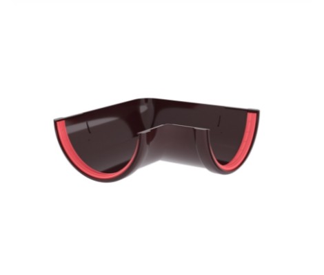 Угол желоба 90° Классика 120 ПВХ шоколадный RAL 8017 Grand Line