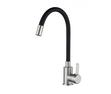 Смеситель для кухни нерж/сталь REFLECTOR MIXXUS FAN-011 (ЧЕРНЫЙ)  &Oslash;40