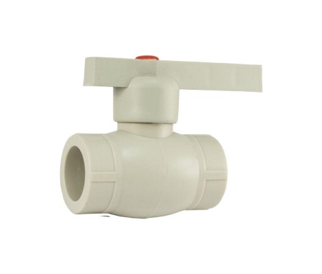 Кран шаровый 32 латунный шар серый Prime Pro Aqua