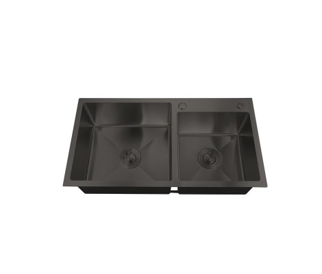 Мойка ZH7843D-215 из нержавеющей стали черная SUS304 NANO Zerix