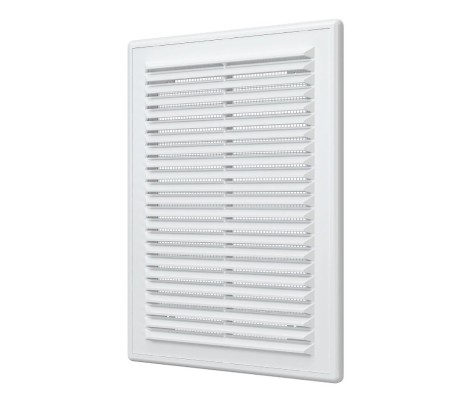 Решетка пластмассовая наклонная с сеткой, с рамкой 1825Р Эра Вент