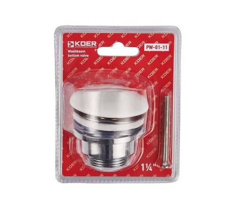 Донный клапан для умывальника 1 1/4 Белая керамическая накладка PW-01-11 Koer