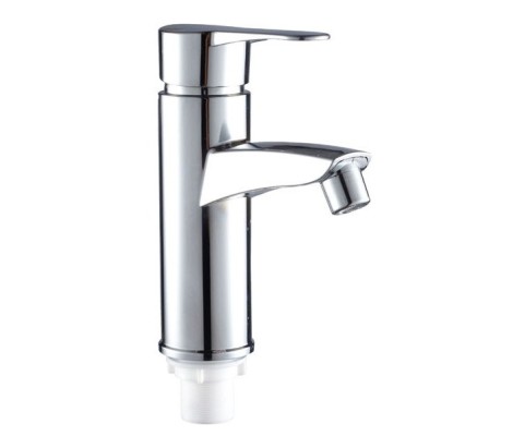 Смеситель для умывальника Sergio-001 на гайке Chrome без подводки &Oslash;40 Plamix