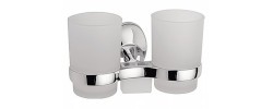 Держатель с двумя стаканами LR3308 стекло/хром Zerix