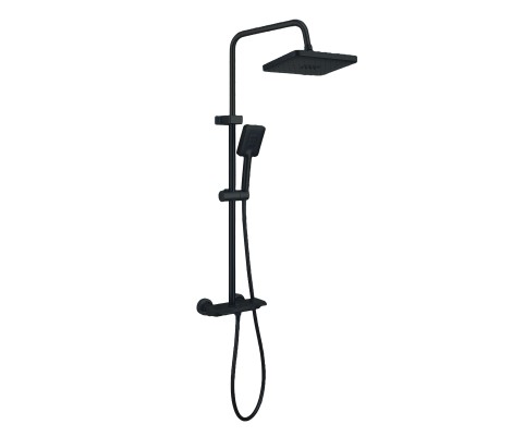 Душевая колонна со смесителем с кнопочным переключателем  BCF-009-J 3 режима черный Armata