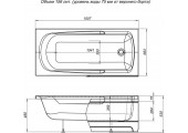 Ванна акриловая Extra с каркасом и панелью 150*70 Aquanet