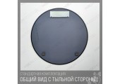 Зеркало 600 круглое с черной алюминиевой окантовкой КЗСК
