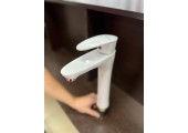 Смеситель д/умывальника PLAMIX CEZAR-001 HIGH SET White