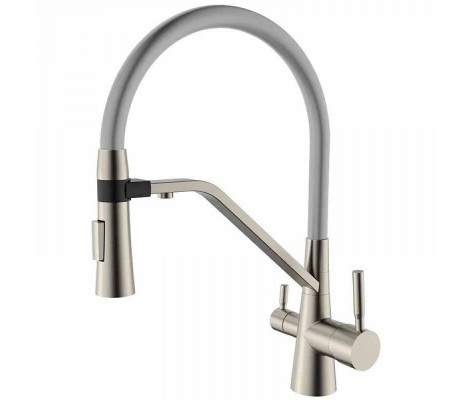 Смеситель д/кухни MIXXUS PREMIUM MAGNET 021 SS COLOR REFL.GREY &Oslash;35 (8 шт/ящ)