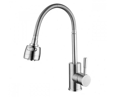 Смеситель для кухни SUS 011 Ø40 c рефлекторным изливом из нержавеющей стали SUS304 Mixxus Смеситель для кухни SUS 011 Ø40 c рефлекторным изливом из нержавеющей стали SUS304 Mixxus