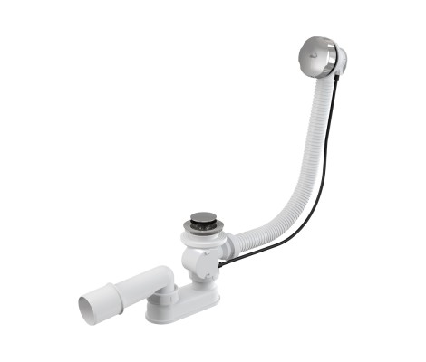 Сифон для ванны, металл 100cm ALKAPLAST