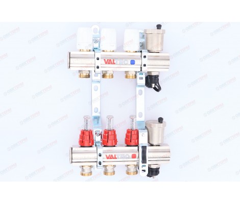 Коллекторная группа со встроенными расходомерами в сборе 1*3 выхода евроконус 3/4 Коллекторная группа со встроенными расходомерами в сборе 1*3 выхода евроконус 3/4
