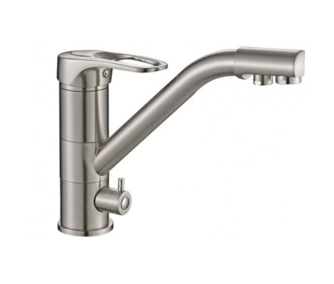 Смеситель для кухни Haman 021 из нержавеющей стали с фильтром Mixxus Premium