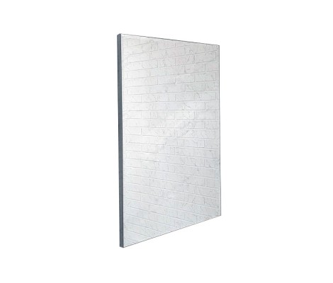 Зеркало 70*100 с фацетом в стальном алюминиевом профиле, универсальное крепление 628 КЗСК