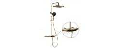 Душ/колонна со смес.с КНОП.ПЕРЕКЛ MIXXUS PREMIUM SPACE-009-J BRUSHED GOLD (Цвет мат.золото)