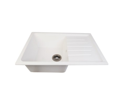 Мойка керамогранитная 22 прямоугольная 760*500*200 мм белая + блестки Granmill Мойка керамогранитная 22 прямоугольная 760*500*200 мм белая + блестки Granmill