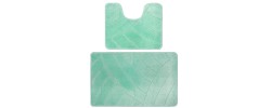 Комплект ковриков для ванны Classic из 2 шт 50х80/50х40см 11мм бирюзовый Banyolin