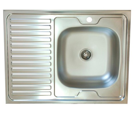 Мойка накладная без сифона 60*80R*0,60мм Vladix