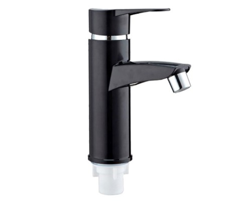 Смеситель для умывальника Sergio-001 черный без подводки &Oslash;40 Plamix