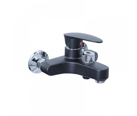 Смеситель д/ванны PLAMIX CEZAR-009 EURO SET MATTE BLACK (с шлангом, лейкой и кронштейном) (20 шт/ящ)