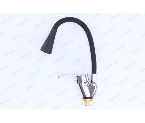 Смеситель д/кухни CHAMPION YUB 011-279 (NUT) REFL.BLACK силик. черный излив (10 шт/ящ)